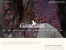 Tablet Screenshot of gamecreek.com